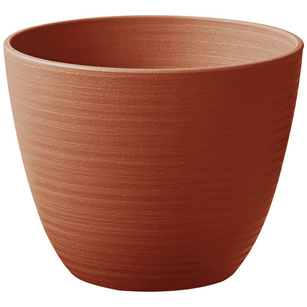 Poétic - Poétic - Cache-pot Gaïa Rayé Terracotta Ø.12 x H.9,8 cm - 0,7 L - Imagen 1