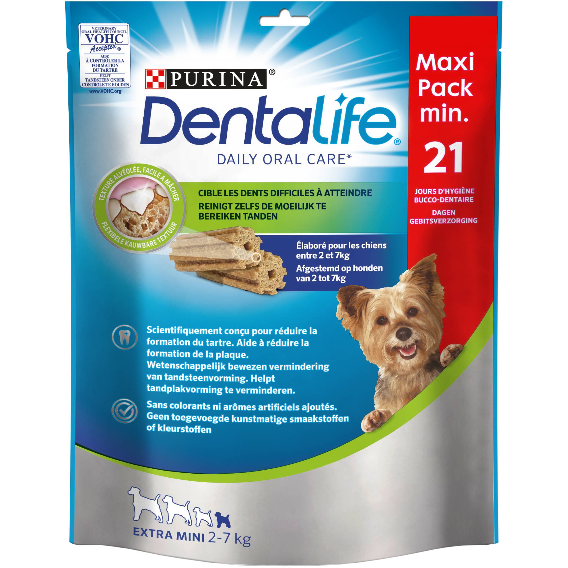 Purina One - Biscuits Bâtonnets à Mâcher chien Extra Mini 207 g - DENTALIFE