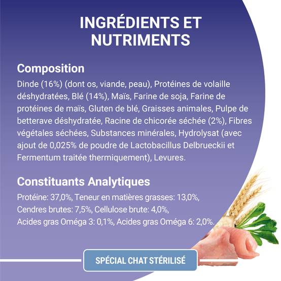 Purina One - Croquettes chat adulte stérilisé dinde 3 kg - PURINA ONE - Image 5
