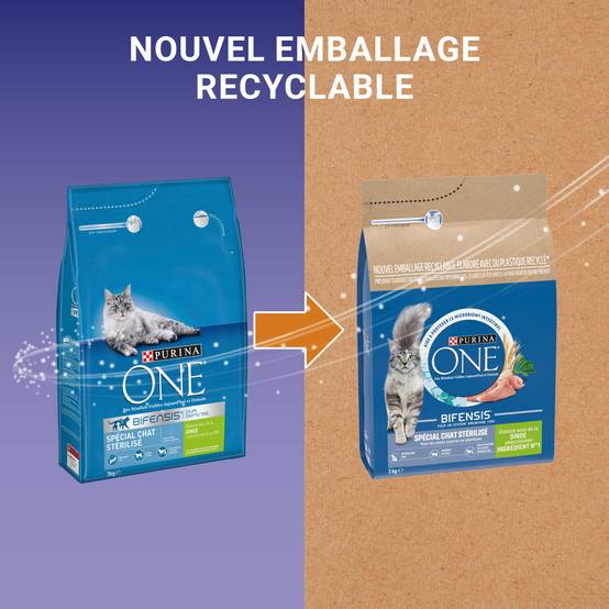 Purina One - Croquettes chat adulte stérilisé dinde 3 kg - PURINA ONE - Image 2