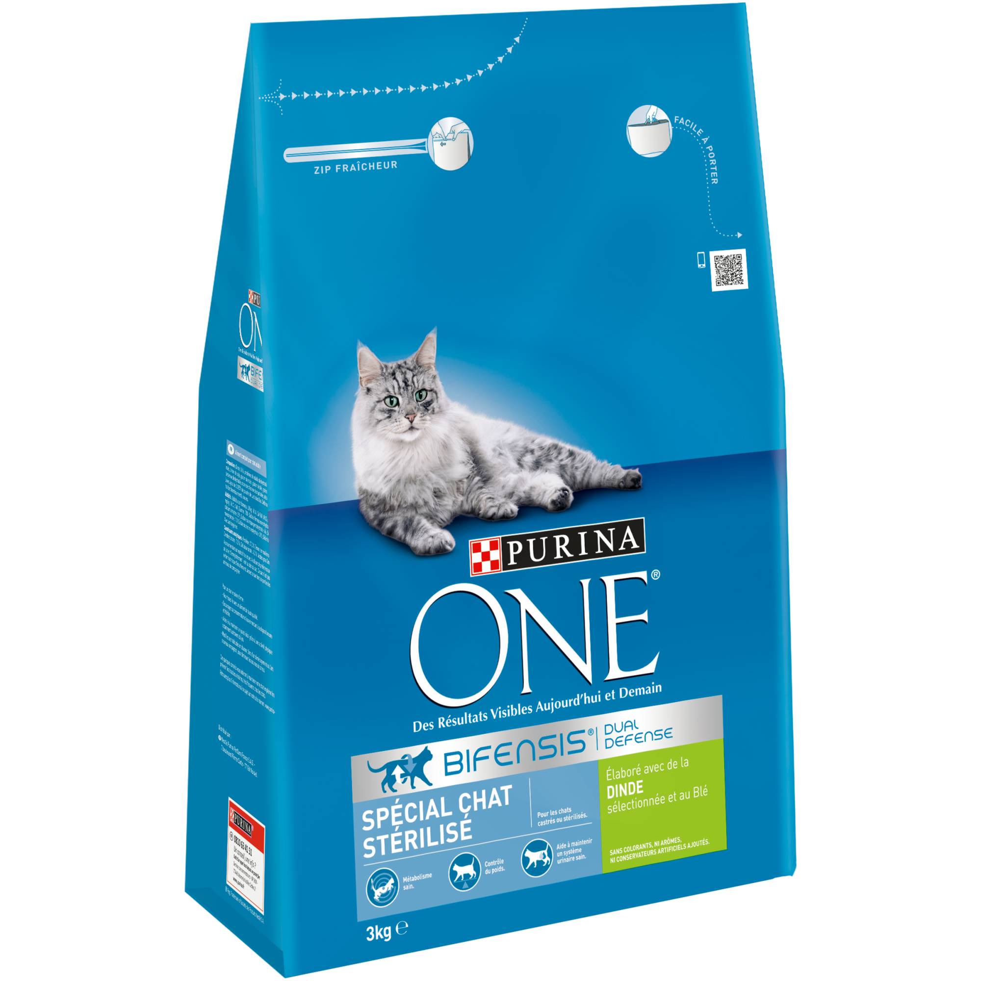 Purina One - Croquettes chat adulte stérilisé dinde 3 kg - PURINA ONE - Image 1