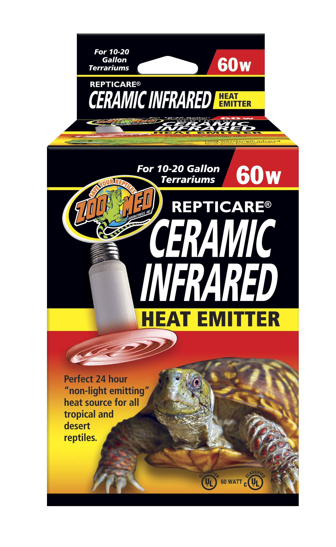 Zoomed - Lampe chauffante en céramique 60W - L.15,9 x l.8,7 x H.8,7 cm