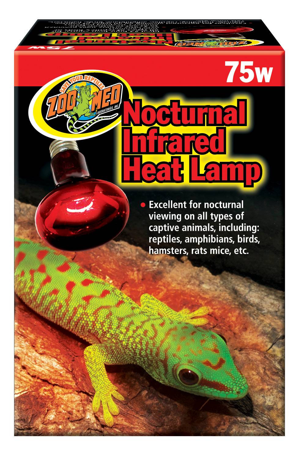 Zolux - Ampoule chauffante infrarouge nocturne pour reptiles 75 W