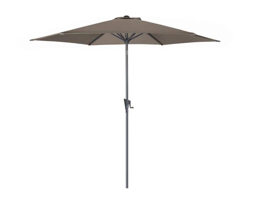 Pro Loisirs - Pro Loisirs - Parasol fixe a manivelle Taupe Ø.300 x H.254 cm - Image 1