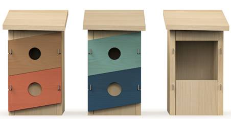 Plume & compagnie - Nichoir CASUAL entrée multiple - Plume & COMPAGNIE