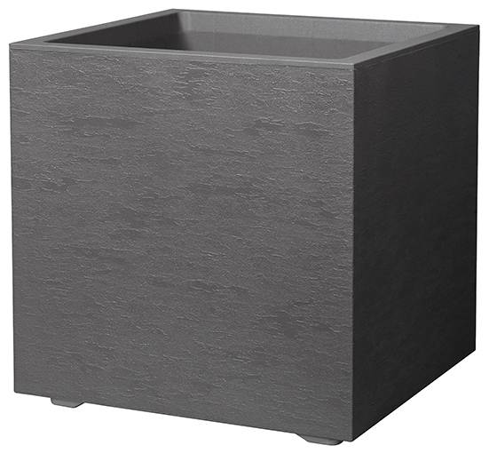 Deroma - Deroma - Pot carré Cubo Gravity Carbone L.39 x l.39 x H.39 cm - Imagen 1