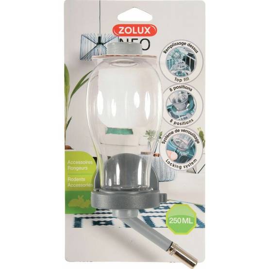 Zolux - Biberon rongeur remplissage par le dessus gris 250 mL – ZOLUX - Image 1