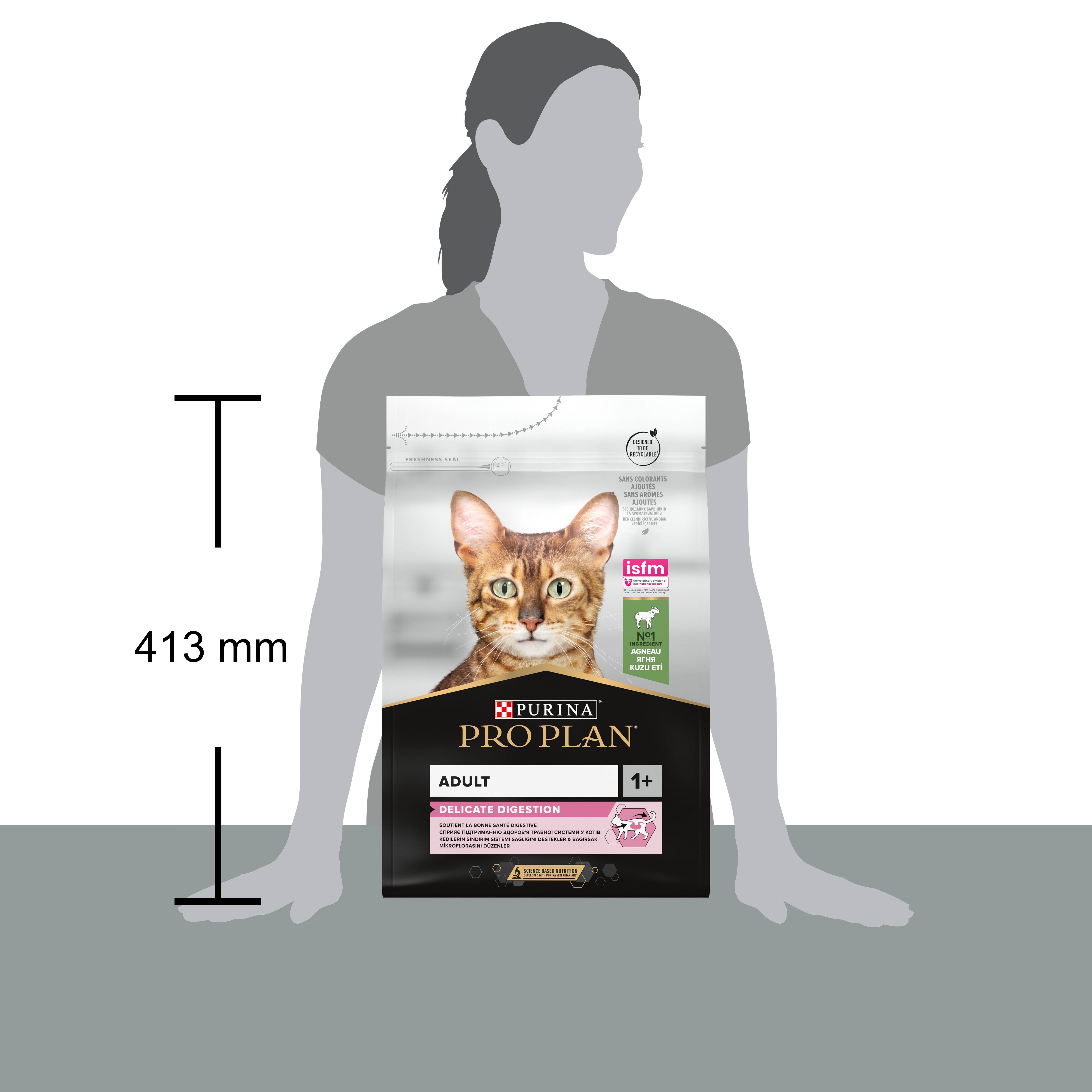 Purina Pro Plan - Croquettes chat Adulte Délicate Agneau 3 kg - PRO PLAN - Imagen 2