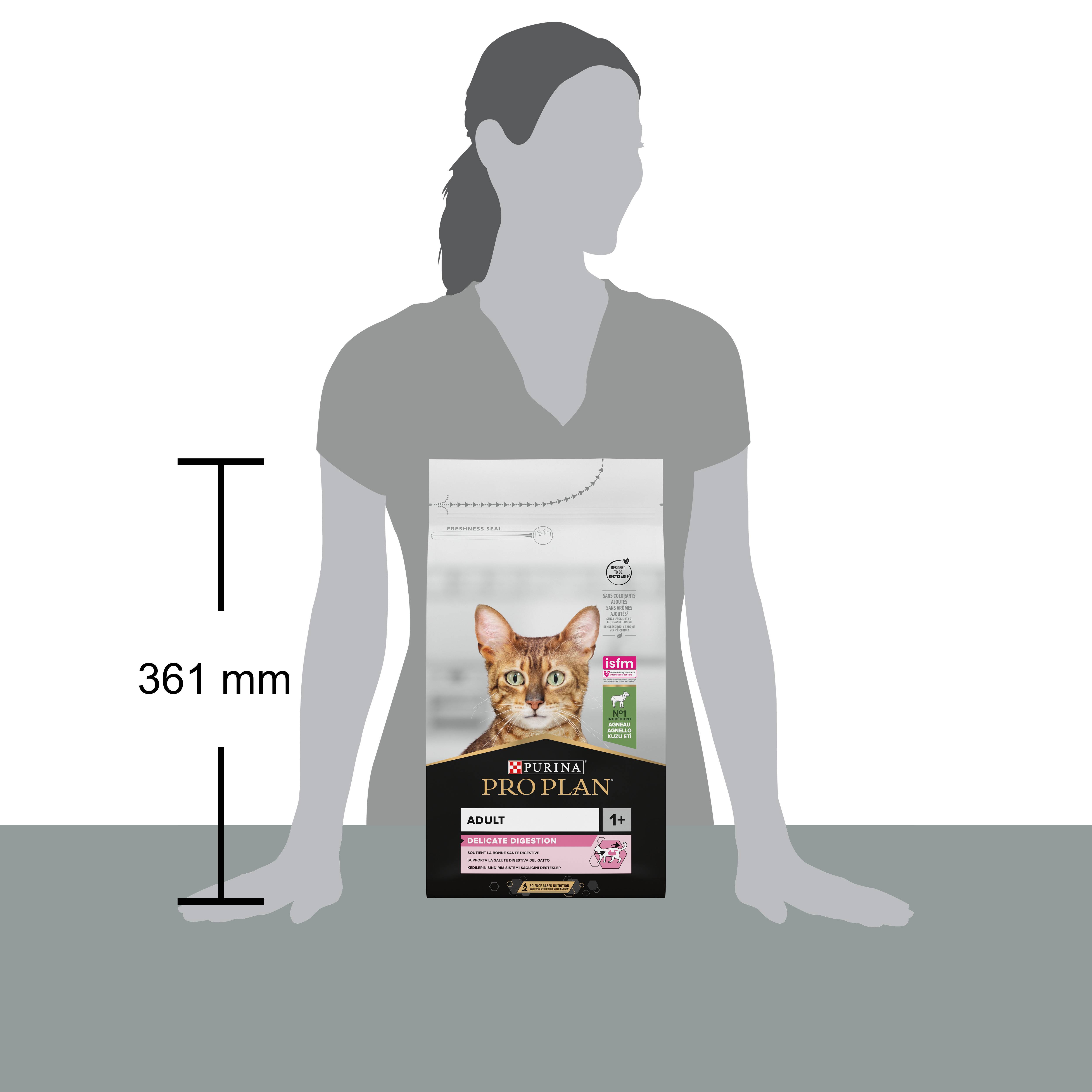 Purina Pro Plan - Croquettes chat Adulte Délicate Agneau 1,5 kg - PRO PLAN - Imagen 2