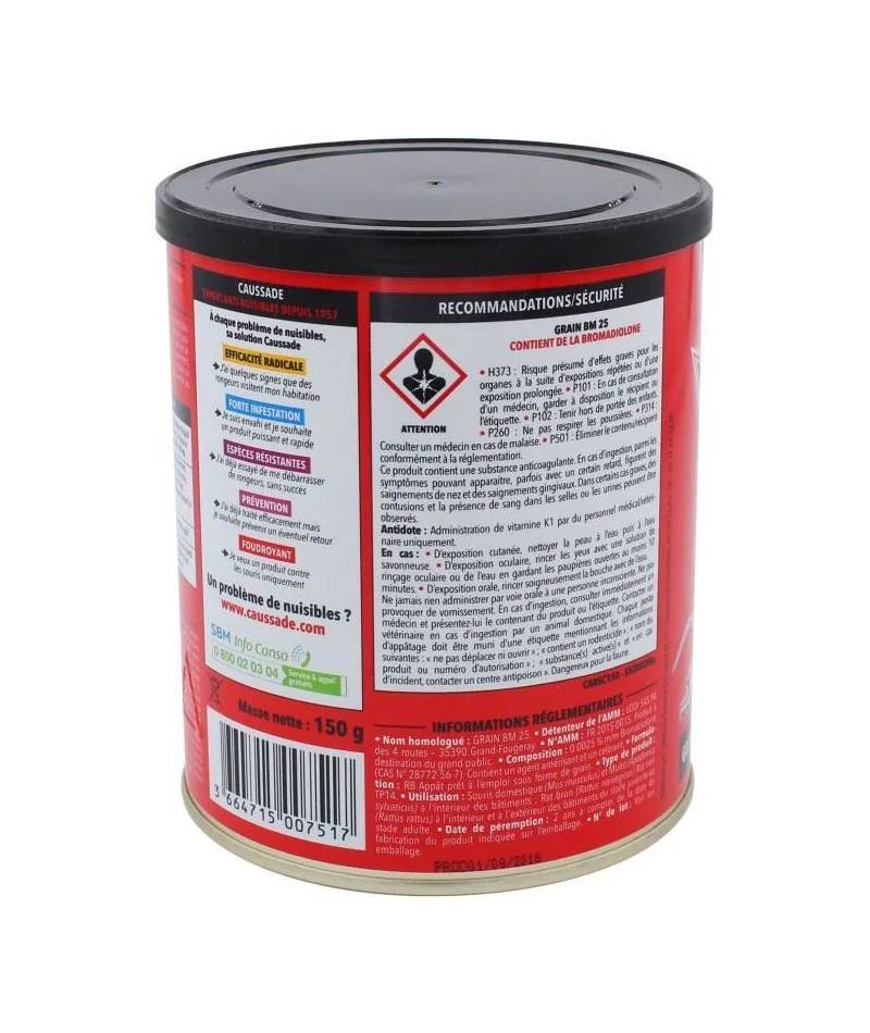 Caussade - Anti-rongeurs céréales forte infestation 150 g - CAUSSADE - Imagen 3