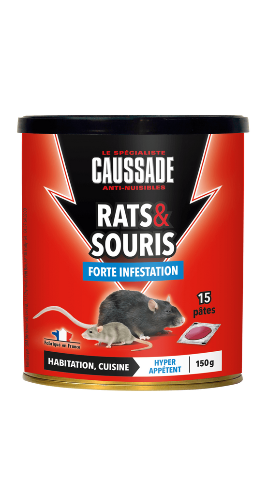 Caussade - Pâte anti-rats et souris prêt à l'emploi 150 g - CAUSSADE - Image 1