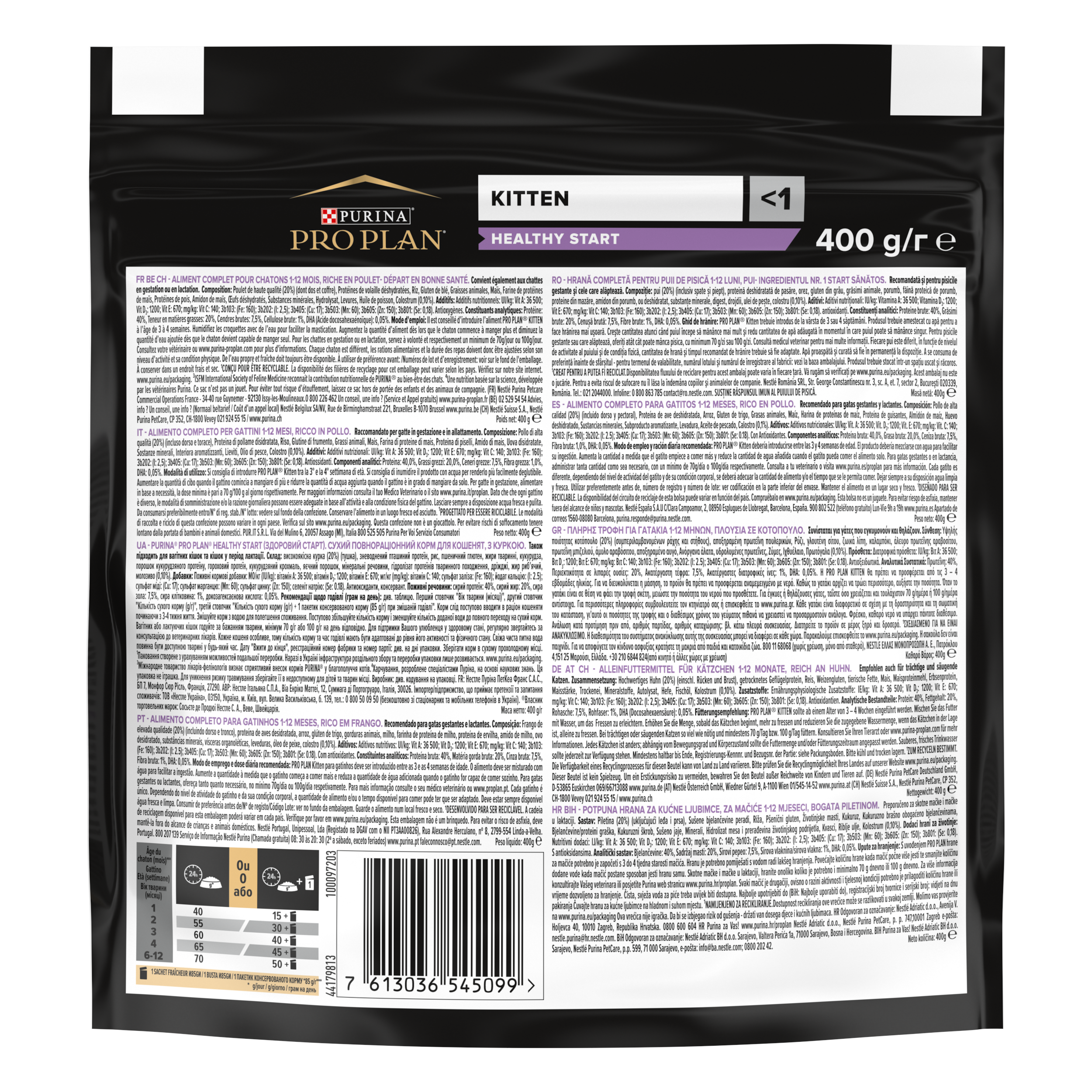 Purina Pro Plan - Croquettes chaton Original Poulet 400g - PRO PLAN - Image 2