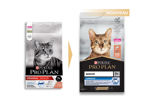 Purina Pro Plan - Croquettes chat Senior Saumon 3 kg - PRO PLAN - Image 2