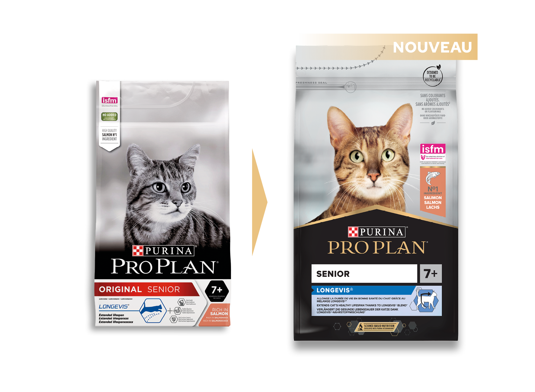 Purina Pro Plan - Croquettes chat Senior Saumon 3 kg - PRO PLAN - Image 2