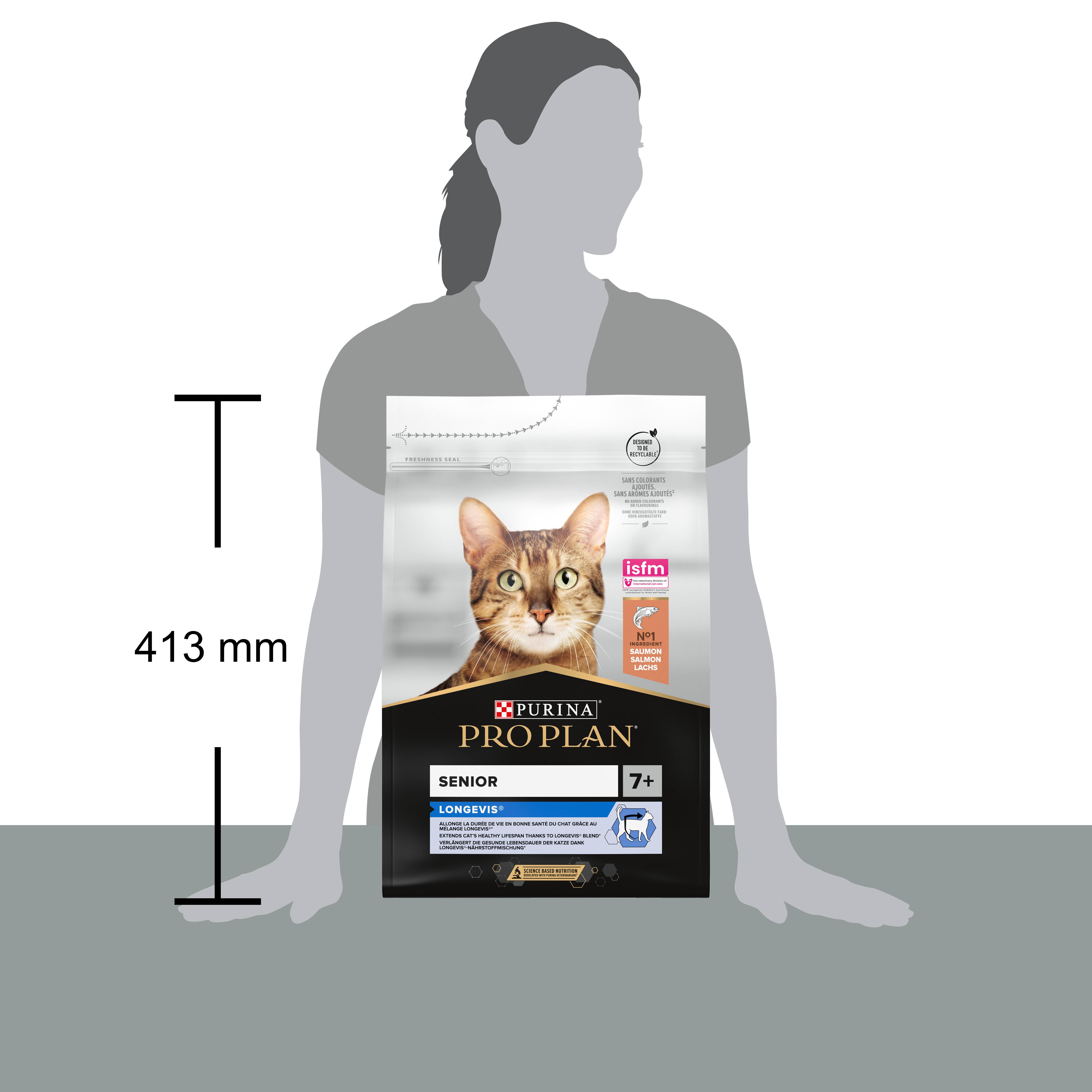Purina Pro Plan - Croquettes chat Senior Saumon 3 kg - PRO PLAN - Image 4