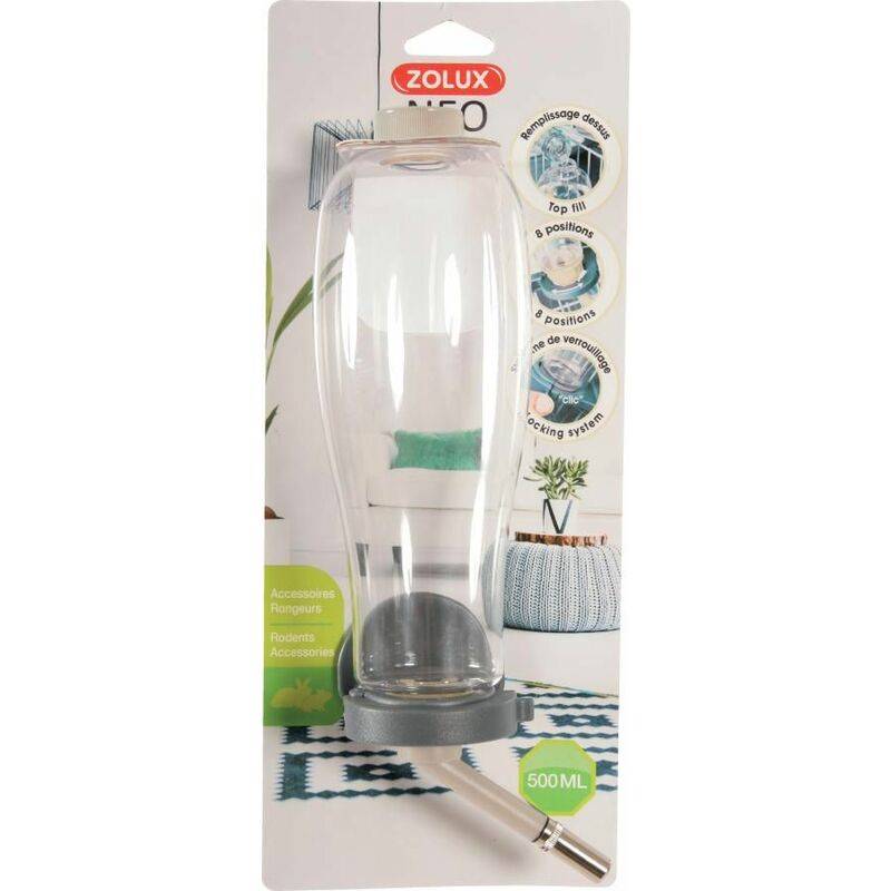 Zolux - Biberon rongeur remplissage top 500 mL beige – ZOLUX
