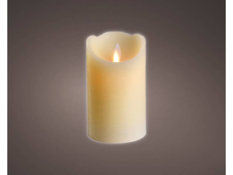 Luminéo - LED bougie oscillante crème/blanc chaud Ø.7,50 x H.12,50 cm