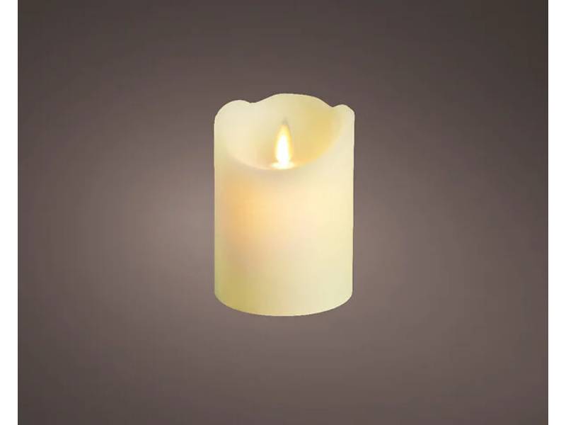 Luminéo - Luminéo - Bougie LED ondulée de couleur Crème - Ø.7,5 x H.10 cm - Image 1