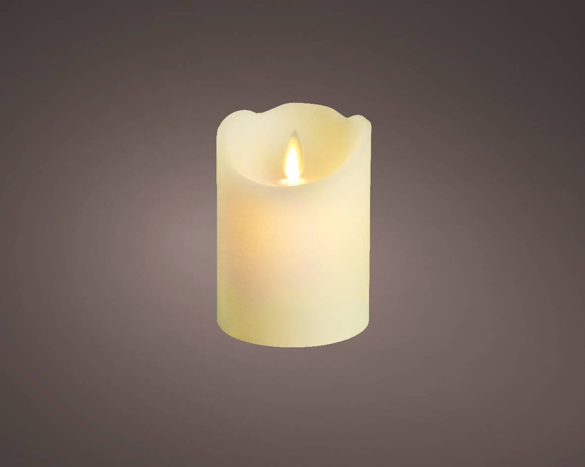 Luminéo - Luminéo - Bougie LED ondulée de couleur Crème - Ø.7,5 x H.10 cm - Image 2