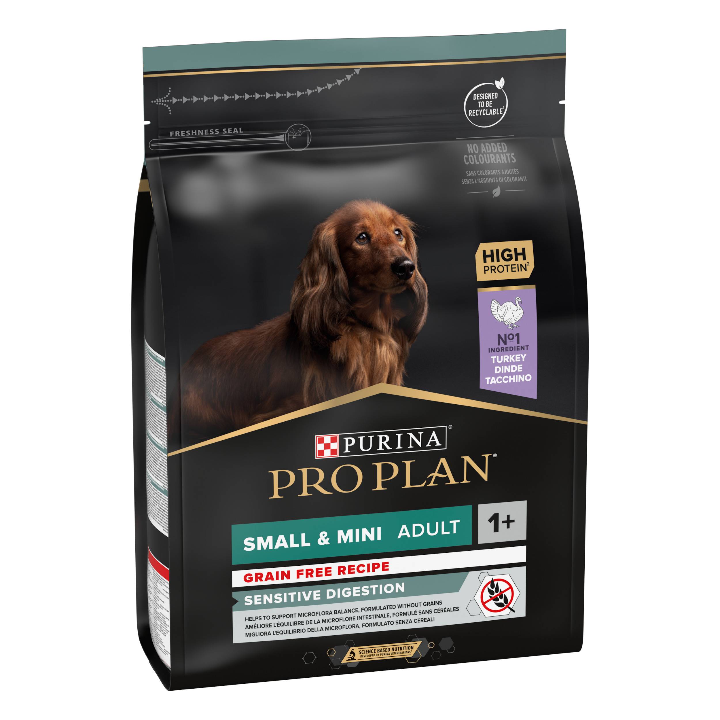Purina Pro Plan - Croquettes petit chien Adulte Sensitive Digestion Dinde sans céréales 2,5 kg - PRO PLAN - Imagen 6