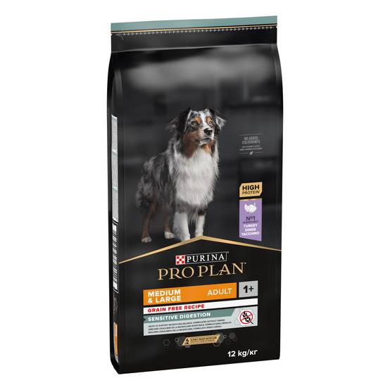 Purina One - Croquettes chien Adulte Medium Large Digestion sans céréales Dinde 12 kg - PRO PLAN - Image 1