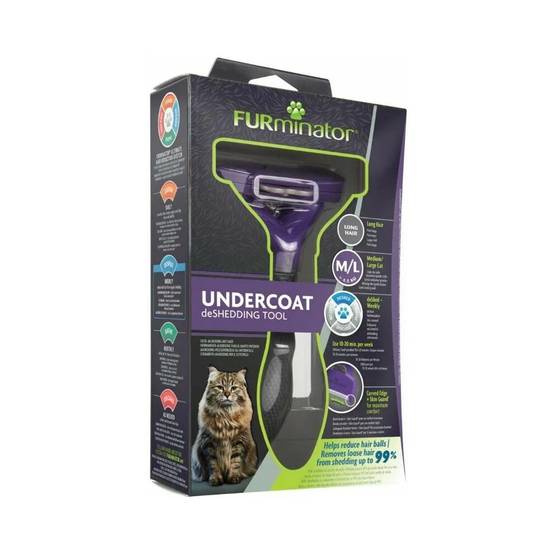 Furminator - Furminator - Brosse poils long pour chat taille L - H.22 cm - Image 3