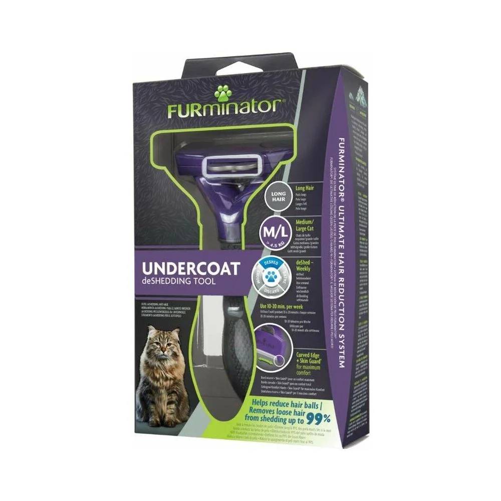 Furminator - Furminator - Cepillo de pelo largo para gato tamaño L - H.22 cm - Imagen 6