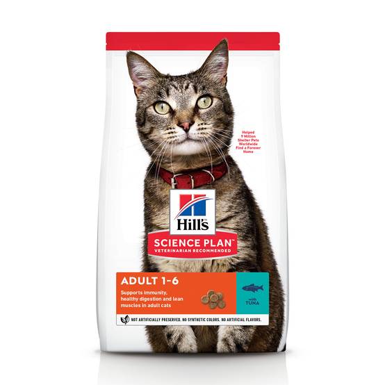 Hill's Pet Nut - Croquettes pour Chat Adulte Thon 1,5kg - Science Plan Hill's