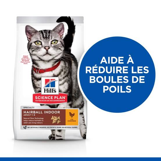 Hill's Pet Nut - Croquettes Chat Adulte Hairball Indoor - HILL'S SCIENCE PLAN - Image 2