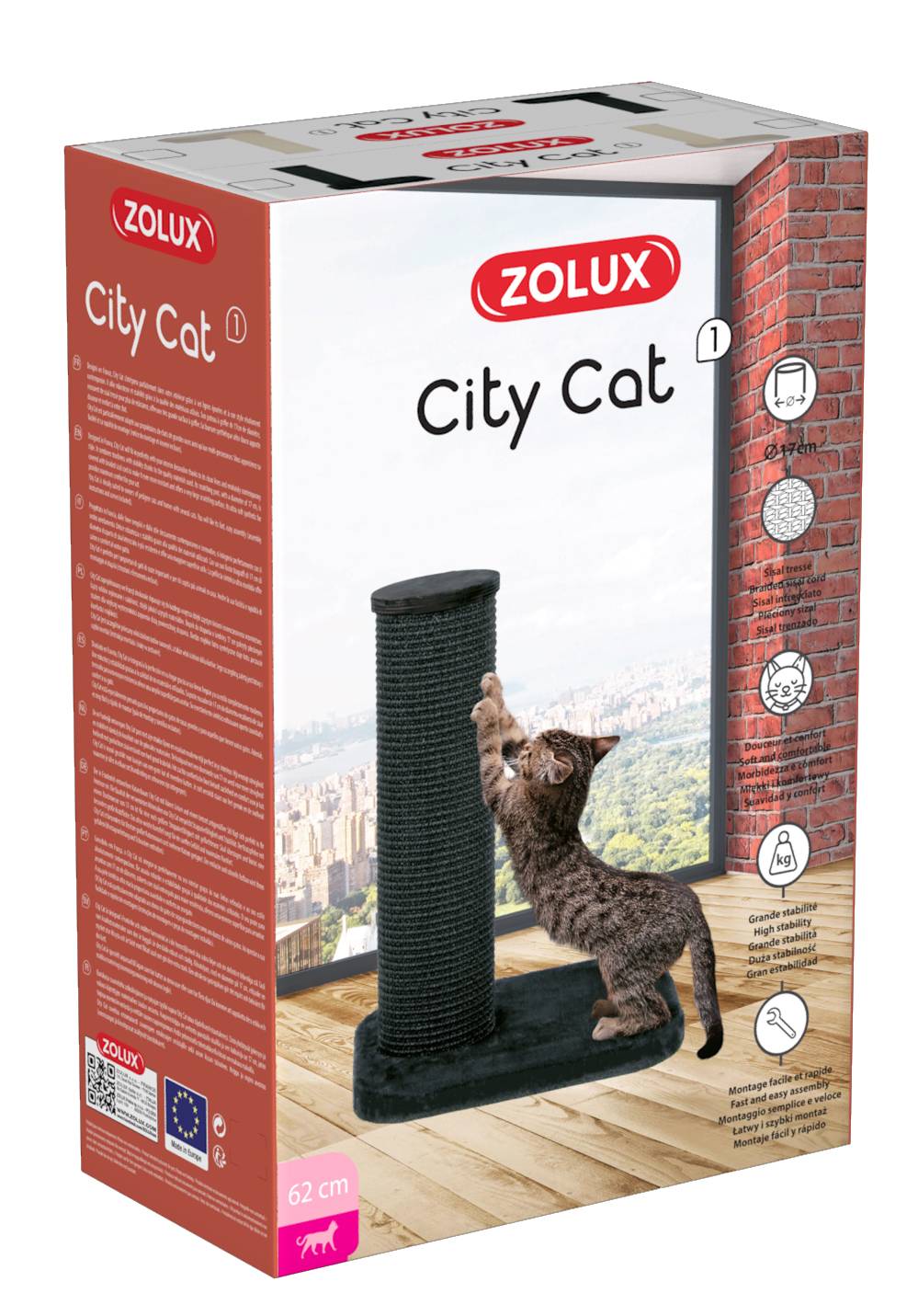 Zolux - Tronc à griffer Gris – CITY CAT 1 - Imagen 2