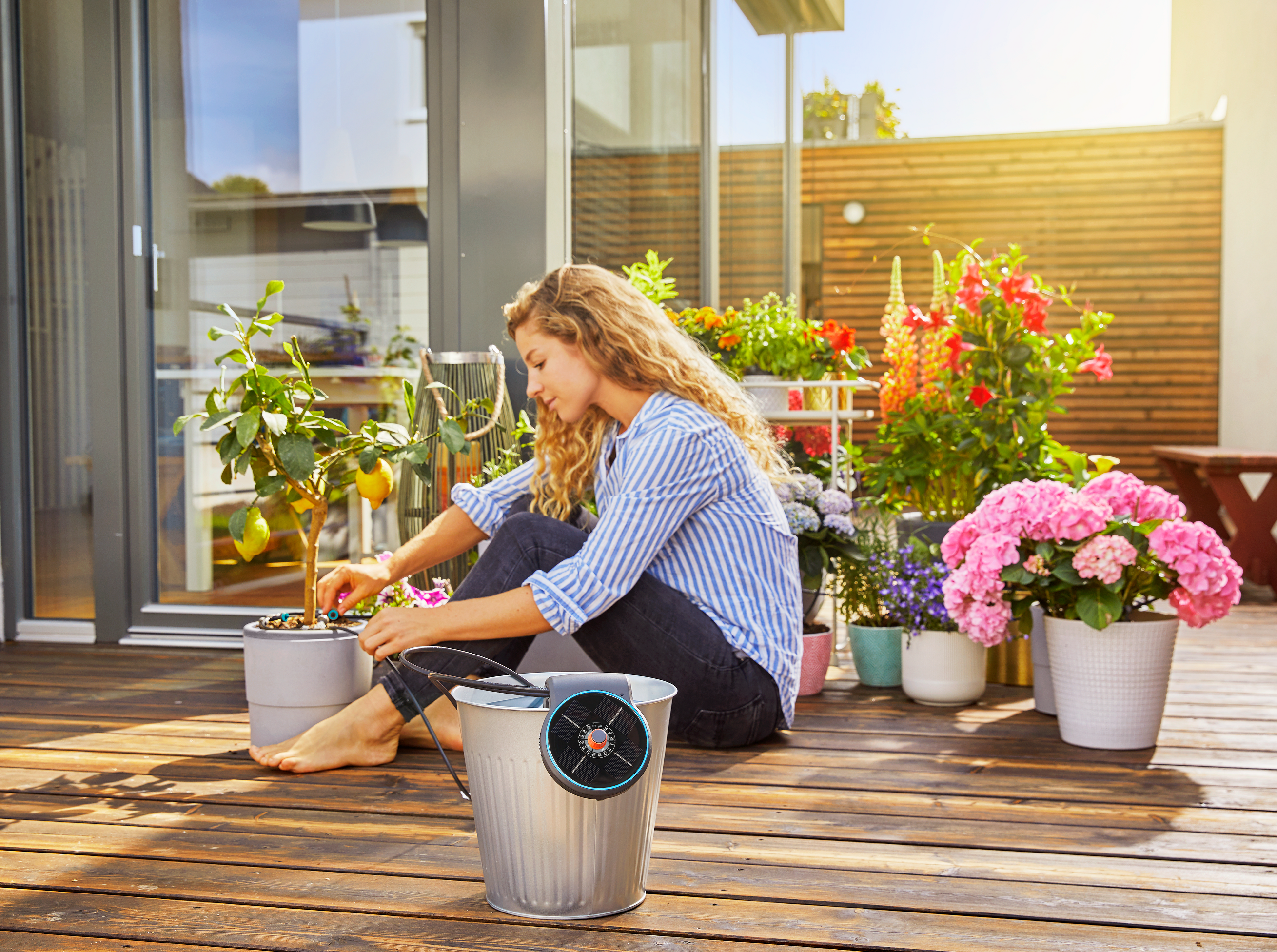 Gardena - Solution d'arrosage automatique solaire AquaBloom 14 programmes - Gardena - Image 15