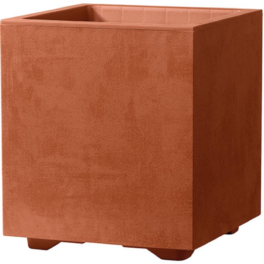 Deroma - Deroma - Maceta cuadrada Cubo Millennium Corten L.25 x l.25 x H.25 cm