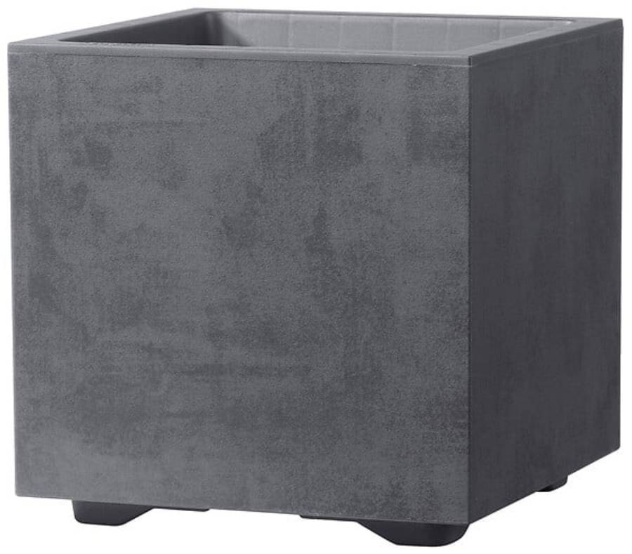 Deroma - Cubo con reserva de agua plástico antracita 25 cm - DEROMA - Imagen 1