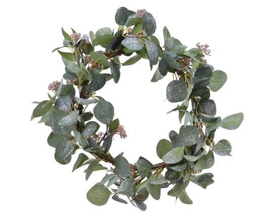 Kaemingk - Kaemingk - Couronne eucalyptus vert à paillettes Ø.50 x H.15 cm - Image 1