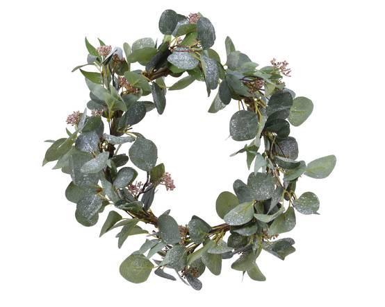 Kaemingk - Kaemingk - Couronne eucalyptus vert à paillettes Ø.50 x H.15 cm - Image 2