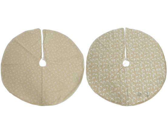 Jupe de sapin Blanc à motifs Ø.120 cm