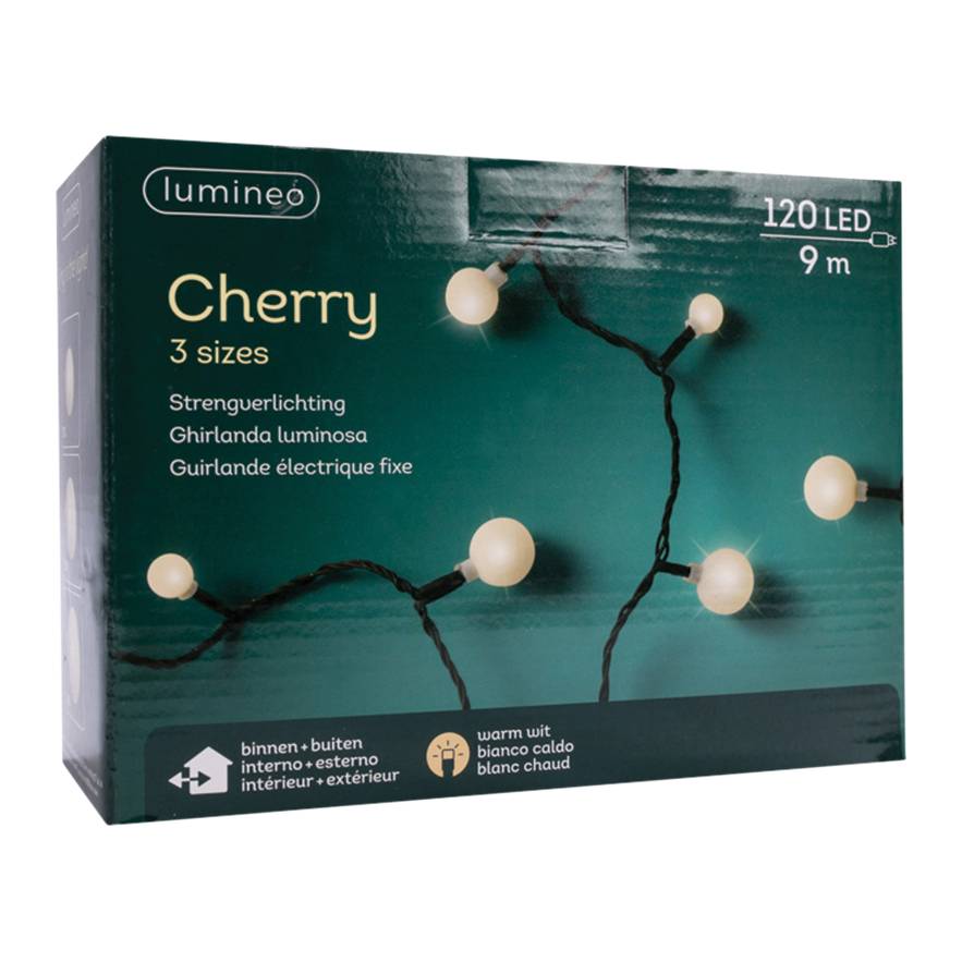 Kaemingk - Guirlande cerise 120 LED - 9 m - Imagen 3