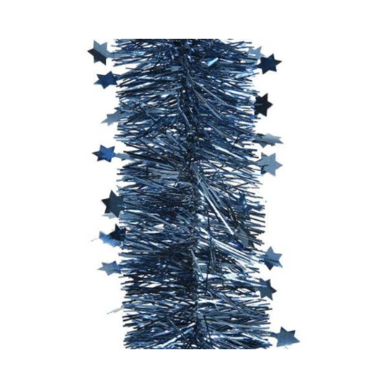 Decoris - Decoris - Guirlande étoile scintillante Bleu nuit Ø.10 x L.270 cm