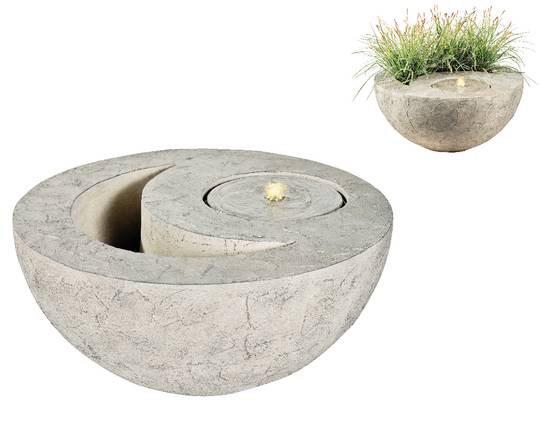 Luminéo - Luminéo - Fontaine vasque LED ronde Sable Ø.66 x H.31 cm - Image 1