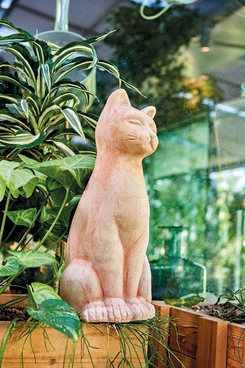 Deroma - Deroma - Chat Terra en terre cuite L.17 x l.15 x H.32 cm - Imagen 2