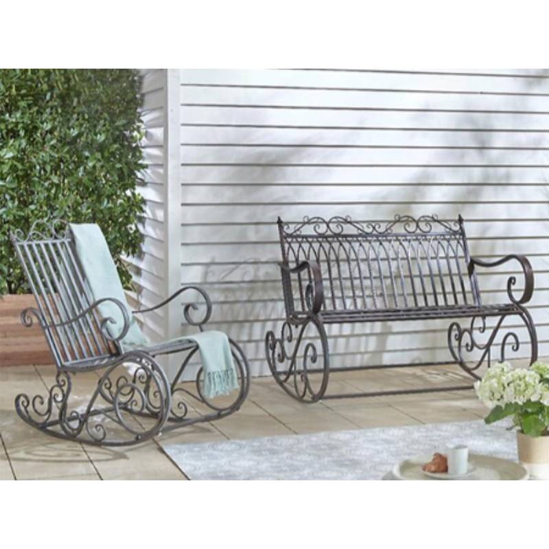 Decoris - Banc à Bascule Fer Forgé - JARDIDECO - Image 6