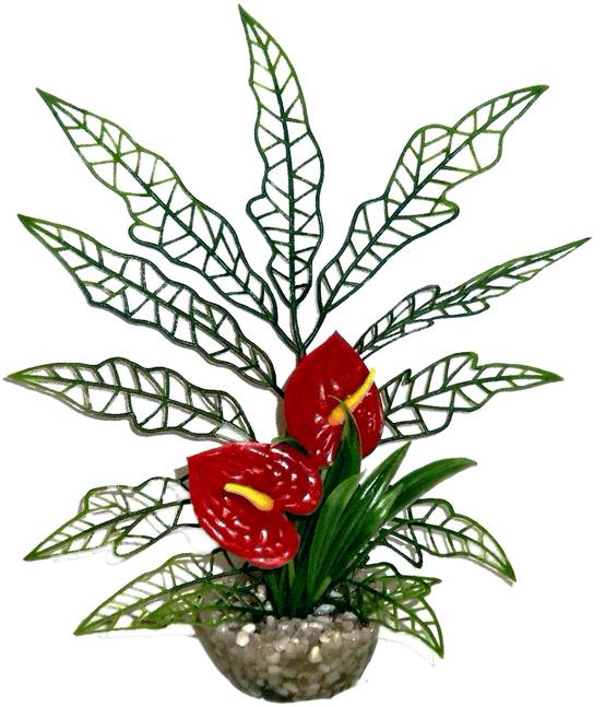 Labéo - Labéo - Herbe déco fleurie artificielle - Ø.16 x H.19 cm - Image 4