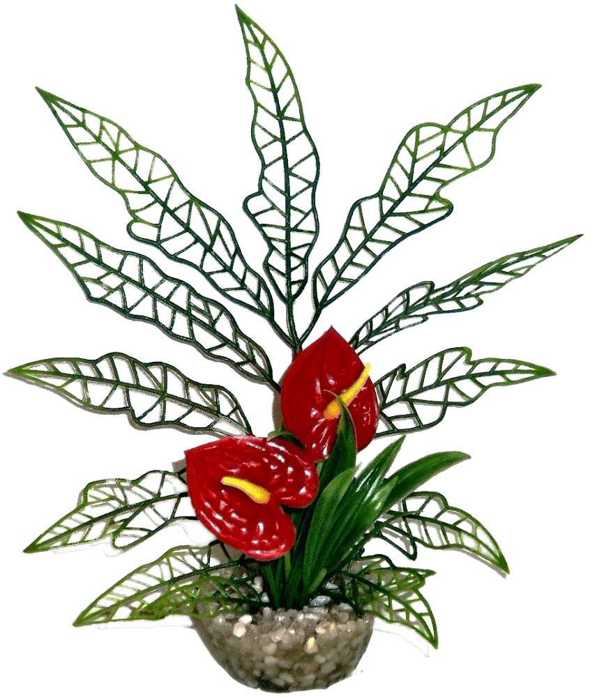Labéo - Labéo - Herbe déco fleurie artificielle - Ø.16 x H.19 cm - Image 4