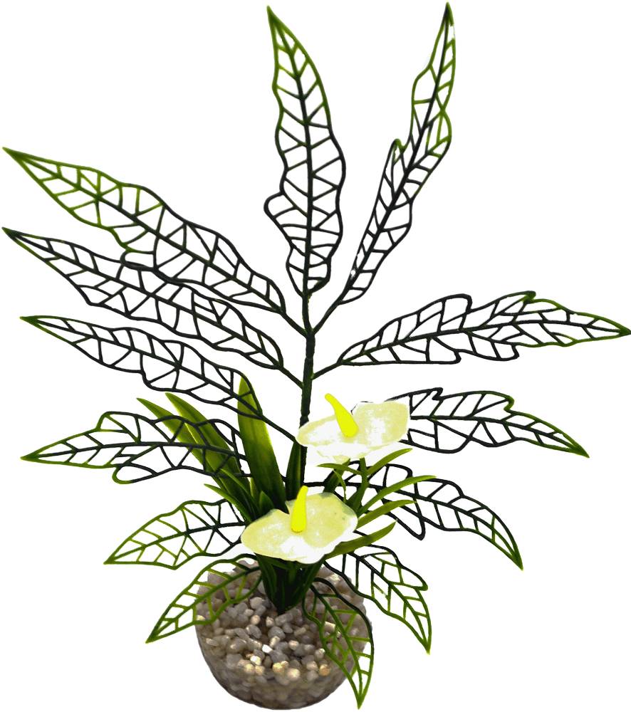 Labéo - Labéo - Herbe déco fleurie artificielle - Ø.16 x H.19 cm - Image 2