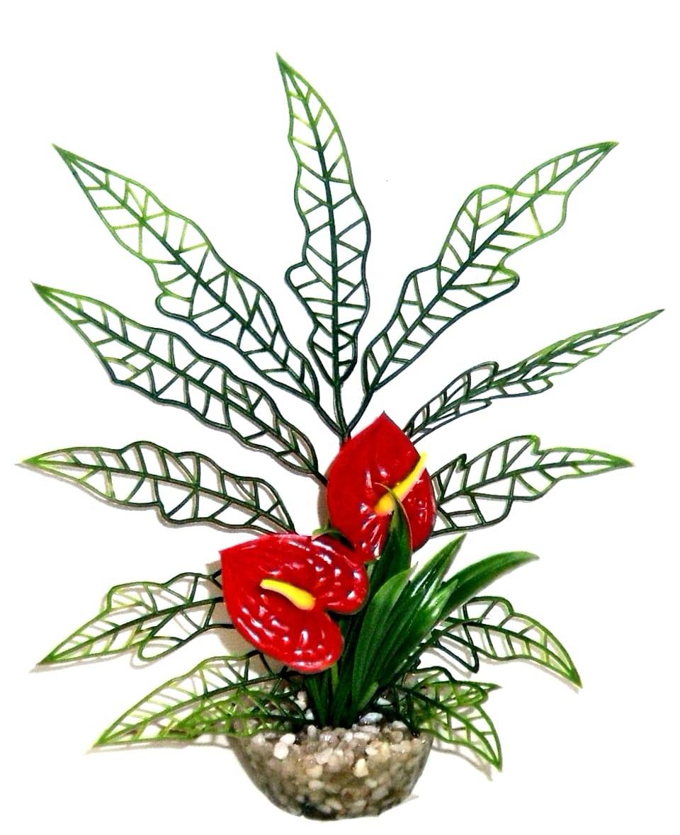 Labéo - Labéo - Herbe déco fleurie artificielle - Ø.16 x H.19 cm - Image 5
