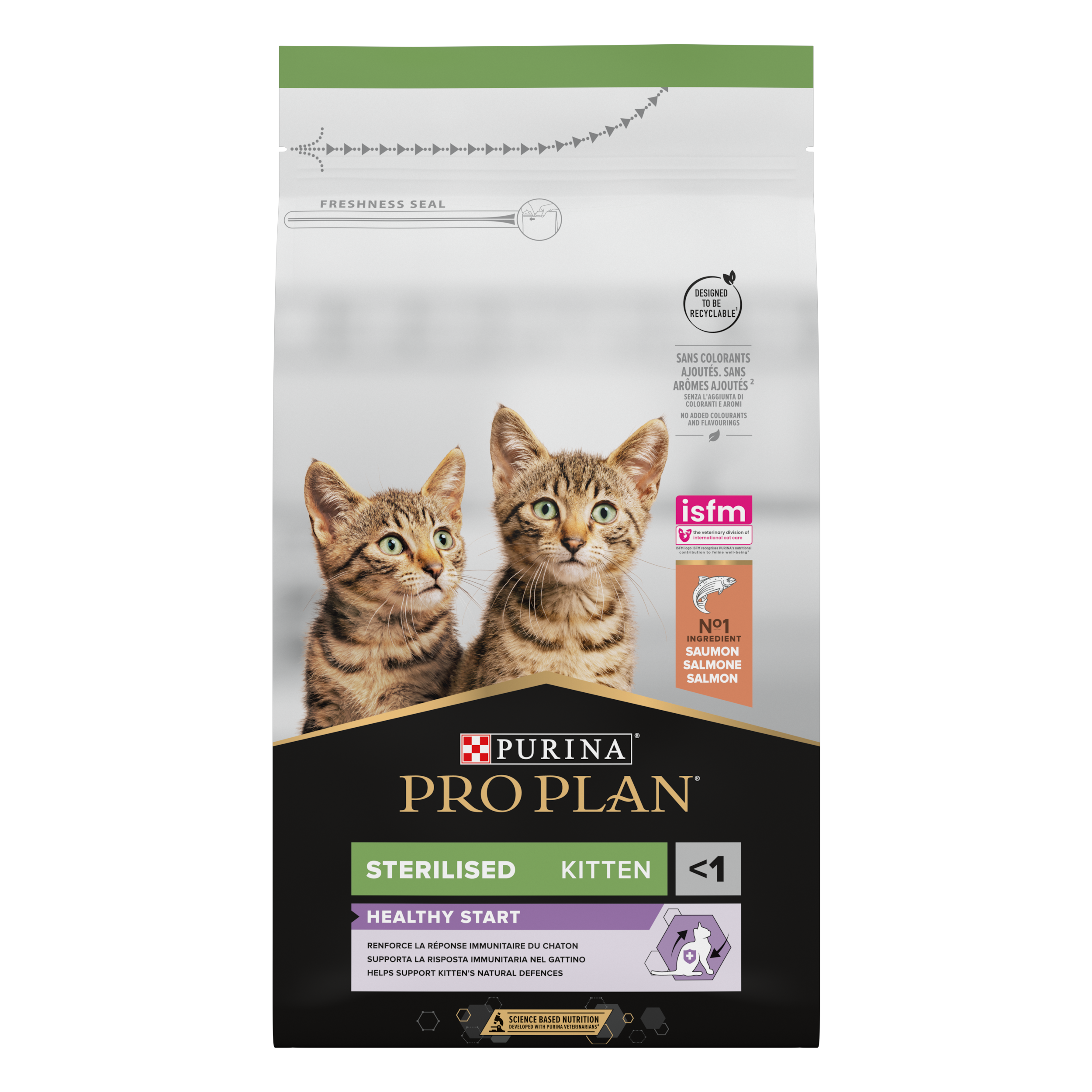 Purina Pro Plan - Croquettes chaton Stérilisé Saumon 1,5 kg - PRO PLAN - Image 1