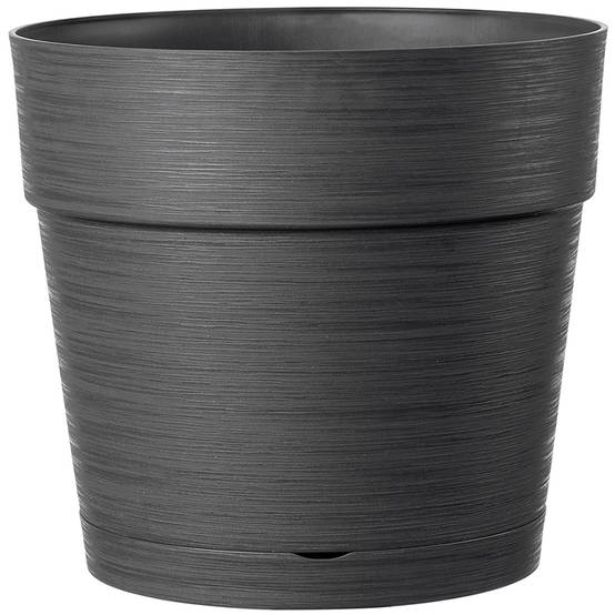 Deroma - Vase Save R Anthracite à réserve d'eau Ø.24,4 x H.22,2 cm - Image 1