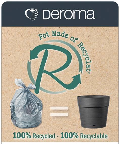 Deroma - Pot Vaso Save R Anthracite à réserve d'eau Ø.38 x H.34,4 cm - Imagen 2