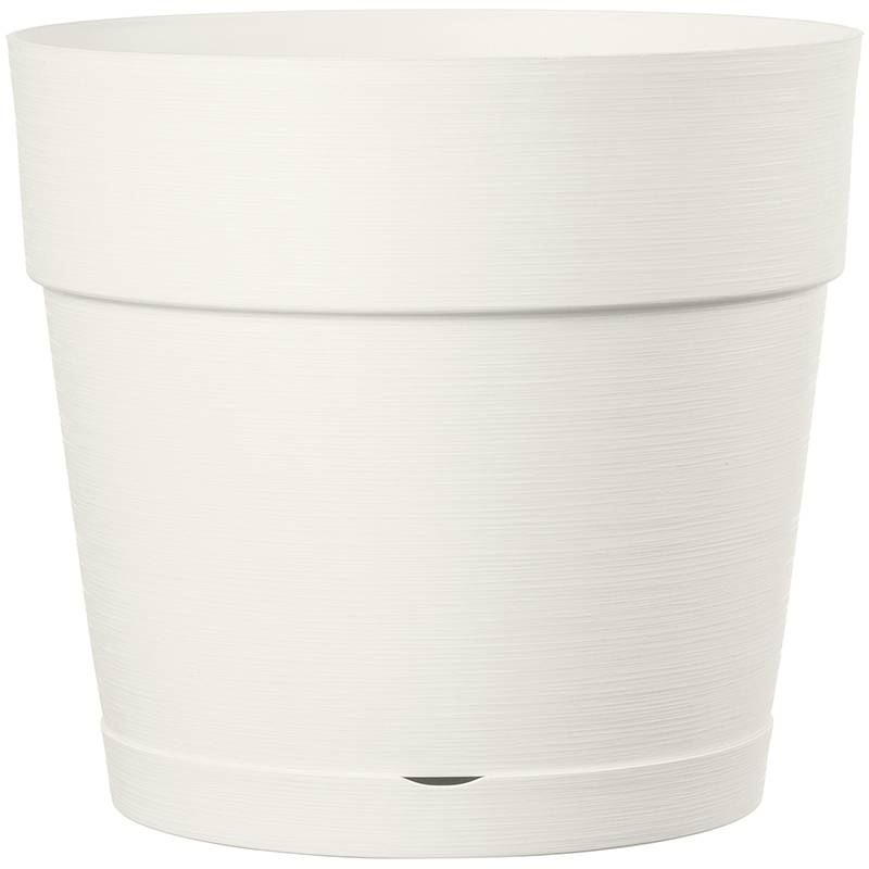 Deroma - Vase Save R Bianco à réserve d'eau Ø.24,4 x H.22,2 cm - Imagen 1