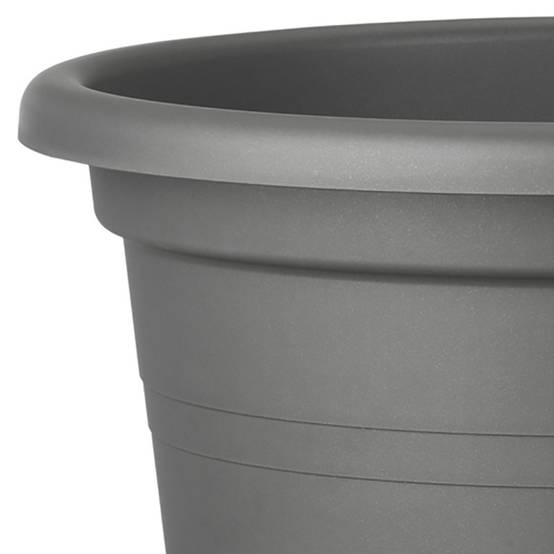 Deroma - Pot De Fleurs Rond Recyclat Anthracite - DEROMA - Image 3
